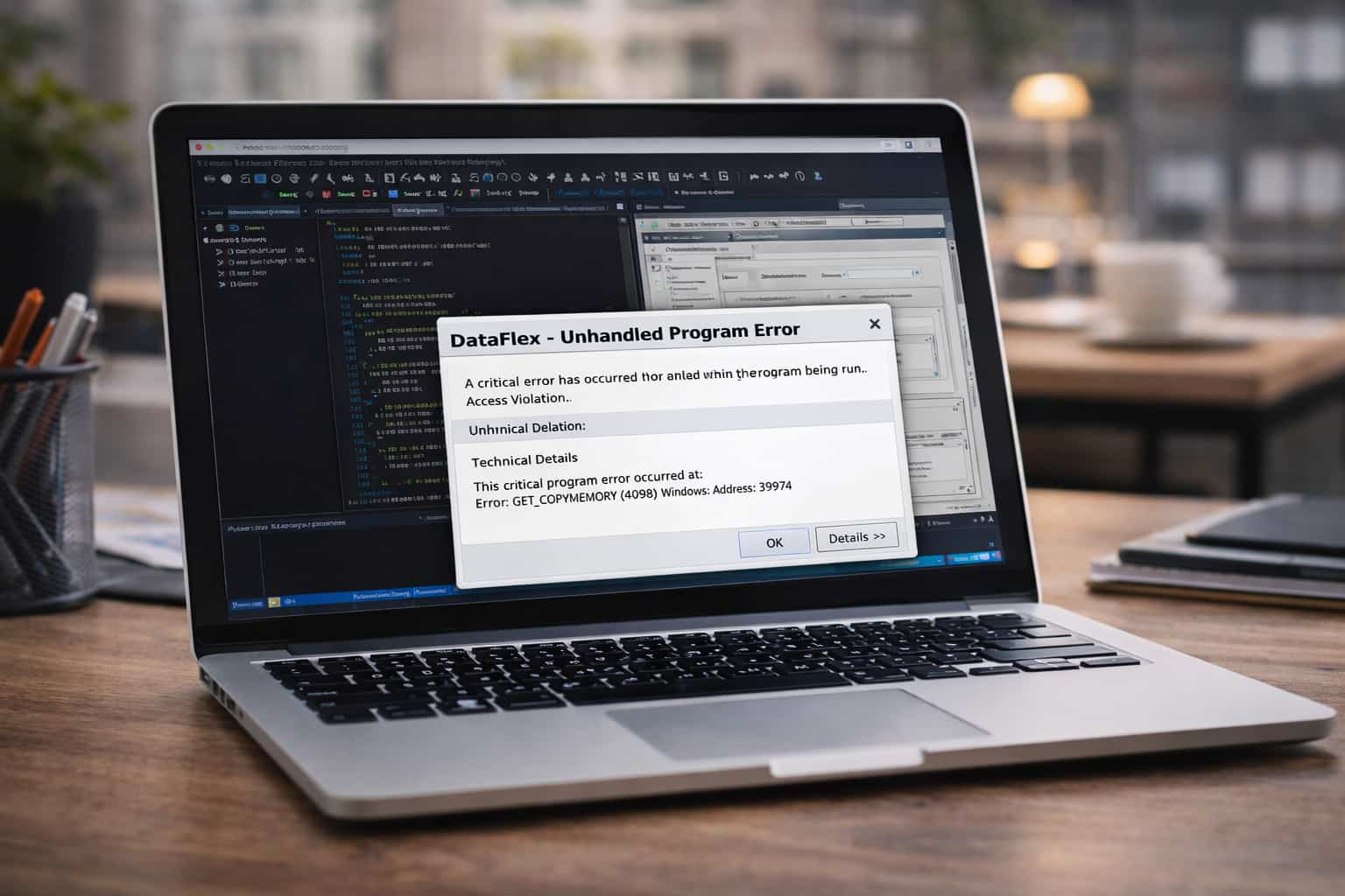 dataflex application crash fixes